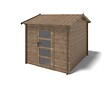 ALTANKA - Abri de jardin en bois - 2.5x3 m avec extension de 4x2.76 m - 18.56 m²- Traité - DOM675+DOS194 - vignette
