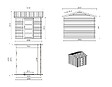ALTANKA - Abri de jardin en bois - 2.5x3 m avec extension de 4x2.76 m - 18.56 m²- Traité - DOM675+DOS194 - vignette