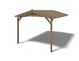 ALTANKA - Abri de jardin en bois - 2.5x3 m avec extension de 4x2.76 m - 18.56 m²- Traité - DOM675+DOS194 - vignette