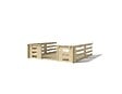 ALTANKA - Terrasse en bois avec balustrade pour abri en bois - 9m2 - 3m x 3m - couleur: naturel - DOM395 - vignette