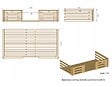 ALTANKA - Terrasse en bois avec balustrade pour abri en bois - 8m2 - 4m x 2m - couleur: naturel - DOM18 - vignette