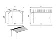 ALTANKA - Abri de jardin en bois - 1.5x3 m avec extension de 4x2.76 m - 15.56 m²- Traité - DOM673+DOS194 - vignette