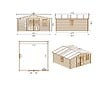 ALTANKA - Abri de jardin en bois - 25m2 - 5x5m - Ep. 28mm - Couleur: naturel - DOM591 - vignette