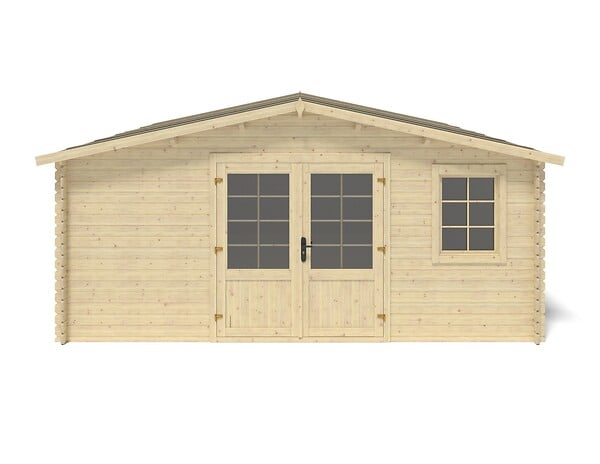ALTANKA - Abri de jardin en bois - 25m2 - 5x5m - Ep. 28mm - Couleur: naturel - DOM591 - large