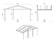 ALTANKA - Avant-toit en bois 6x3m pour le chalet de jardin 6m, couleur naturel - DOM556 - vignette