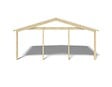 ALTANKA - Avant-toit en bois 6x3m pour le chalet de jardin 6m, couleur naturel - DOM556 - vignette