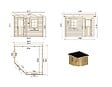 ALTANKA - Abri de jardin en bois - 8m2 - 3x3m - Traité - Ep. 28mm - Couleur: marron - DOM753 - vignette