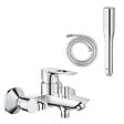 GROHE - Pack mitigeur mécanique bain douche Start Loop + Douchette 1 jet Vitalio Get Stick et flexible - vignette