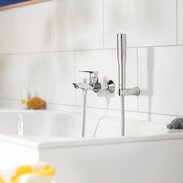 GROHE - Pack mitigeur mécanique bain douche Start Loop + Douchette 1 jet Vitalio Get Stick et flexible - large