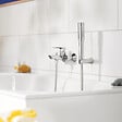 GROHE - Pack mitigeur mécanique bain douche Start Loop + Douchette 1 jet Vitalio Get Stick et flexible - vignette