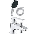 GROHE - Pack mitigeur mécanique bain douche Start + Douchette 2 jets Vitalio Comf. 110 + Flexible - vignette