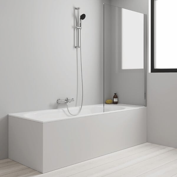 GROHE - Pack mitigeur bain douche thermostatique Grohtherm 800 chromé + Douchette 2 jets Vitalio Start 110et flexible - large