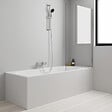 GROHE - Pack mitigeur bain douche thermostatique Grohtherm 800 chromé + Douchette 2 jets Vitalio Start 110et flexible - vignette