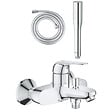 GROHE - Pack mitigeur bain douche  Swift + Douchette 1 jet Vitalio Get Stick + Flexible - vignette