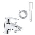 GROHE - Pack mitigeur mécanique bain douche Start Quickfix + Douchette 1 jet Vitalio Get Stick et flexible - vignette