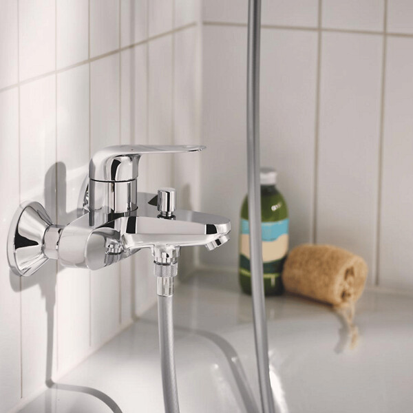 GROHE - Pack mitigeur mécanique bain douche Swift + Douchette 2 jets Vitalio Start 110 + Flexible - large