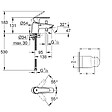 GROHE - Pack mitigeur mécanique bain douche Start + Flexible douche VitalioFlex Comfort 1750 + Support mural - vignette