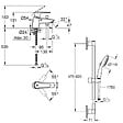 GROHE - Pack mitigeur bain douche monotrou Start 2021 Quickfix + Ensemble de douche 2 jets Vitalio Start 110 chromé - vignette