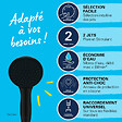 GROHE - Pack douchette 2 jets Vitalio Start 110 + Flexible de douche VitalioFlex Trend 1750 mm et support noir mat - vignette