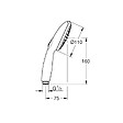 GROHE - Pack douchette 2 jets Vitalio Start 110 + Flexible de douche VitalioFlex Trend 1750 mm et support noir mat - vignette