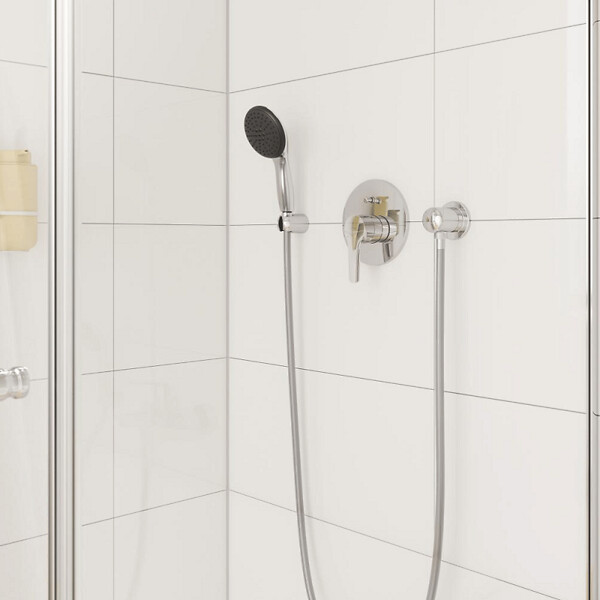GROHE - Pack douchette 2 jets Vitalio Start 110 + Flexible de douche VitalioFlex Comfort 1750 et support - large