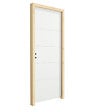 BALLAY - Bloc-porte alvéolaire grave 4 lignes horizontales -204x83cm poussant droite / Huisserie bois brut, section : 66x45 mm - vignette