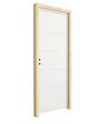 BALLAY - Bloc-porte alvéolaire grave 4 lignes horizontales -204x83cm poussant gauche / Huisserie bois brut, section : 66x45 mm - vignette
