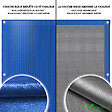 VOUNOT - Bache piscine rectangulaire double couche en Polyethylene 160 gr/m2 avec filet ecoulement 6x12m Bleue - vignette