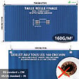 VOUNOT - Bache piscine rectangulaire double couche en Polyethylene 160 gr/m2 avec filet ecoulement 4x7m Bleue - vignette