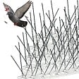 VOUNOT - Pic Anti-Pigeon en Acier Inoxydable 5.5M Pack de 22 modules - vignette