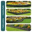 VOUNOT - Bordure de jardin plastique PP imitation pierre 20m gris - vignette
