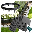 VOUNOT - Bordure de jardin plastique PP imitation pierre 2.5m gris - vignette