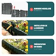 VOUNOT - Bordure de jardin plastique PP imitation pierre 2.5m gris - vignette