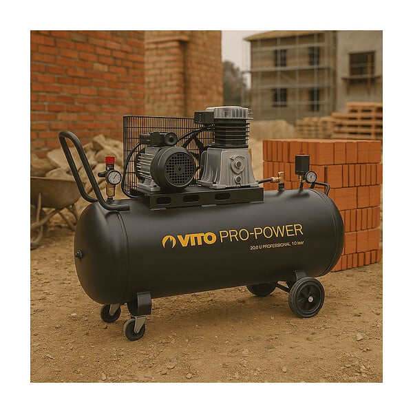 VITO - Compresseur d'air à Courroie 200 Litres 4CV 3KW Pression 10 Bar 230V VITO - large