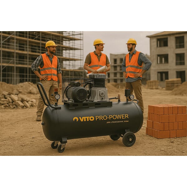 VITO - Compresseur d'air à Courroie 200 Litres 4CV 3KW Pression 10 Bar 230V VITO - large