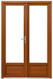 GD MENUISERIES - Porte Fenetre Bois 2 Vantaux H205 x L100 cm Côte Tableau - vignette