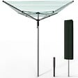VOUNOT - Etendoir a Linge Exterieur Rotatif avec housse de protection et Surface etendage 50m Argent Vert - vignette