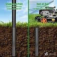 VOUNOT - Etendoir a Linge Exterieur Rotatif avec housse de protection et Surface etendage 45m Noir - vignette