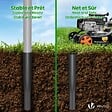VOUNOT - Etendoir a Linge Exterieur Rotatif avec housse de protection et Surface etendage 45m Argent Vert - vignette