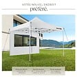 TECTAKE - Pavillon de jardin pliable en aluminium 3 x 3 m avec 4 parois latérales blanc - vignette