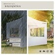 TECTAKE - Pavillon de jardin pliable en aluminium 3 x 3 m avec 4 parois latérales blanc - vignette