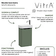 VITRA - Meuble lave mains VitrA Sento Round vert avec plan vasque céramique 45 cm - vignette
