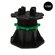 MCCOVER - Lot de 100 plots réglables 50 à 80 mm dalle et carrelage Noir - vignette