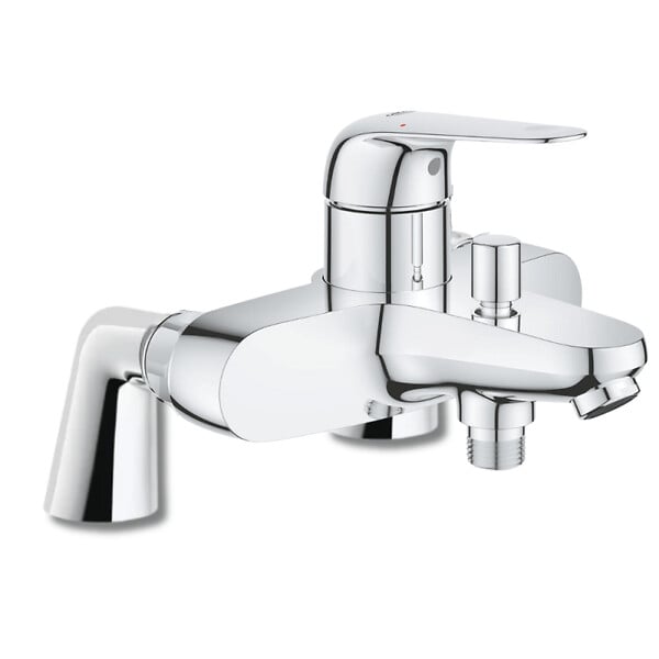GROHE - Pack mitigeur mécanique Swift avec colonnettes + Douchette 1 jet Vitalio Get Stick + Flexible 1750 mm - large