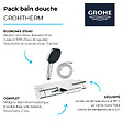 GROHE - Pack mitigeur bain thermostatique Grohtherm 2000 + Douchette 2 jets Vitalio Comfort 110 + Flexible - vignette