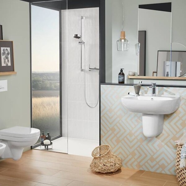 VILLEROY ET BOCH - Lifetime Plus Receveur de douche rectangulaire 1200 x 800 x 35 mm, Antidérapant, Blanc (6223N301) - large