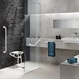 PELLET - Lot de 2 barres droite PMR PELLET Essentiel confort 60 cm aluminium époxy blanc - vignette