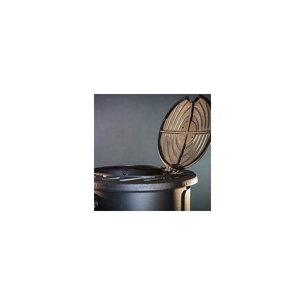 UNIVERSAL - Poêle à gaz 3,4KW NOIR Fonte Véritable Effet feu de bois + Tuyau gaz + Détendeur butane Provence UNIVERSAL - large