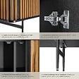 TECTAKE - Buffet LINEO avec compartiments de rangement noir/marron - vignette