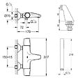 GROHE - Pack mitigeur thermostatique Trend avec colonnettes + Douchette 1 jet Vitalio Get Stick + Flexible 1750 mm - vignette